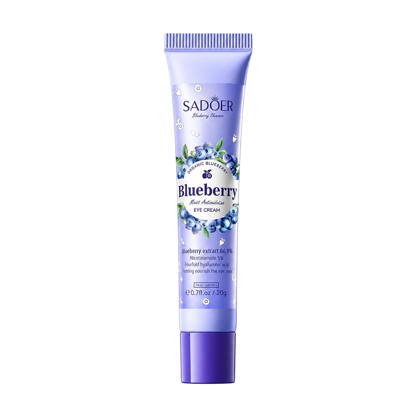 Антиоксидантний крем для шкіри навколо очей Sadoer Blueberry Moist Antioxidantion Eye Cream з чорницею, 20 г